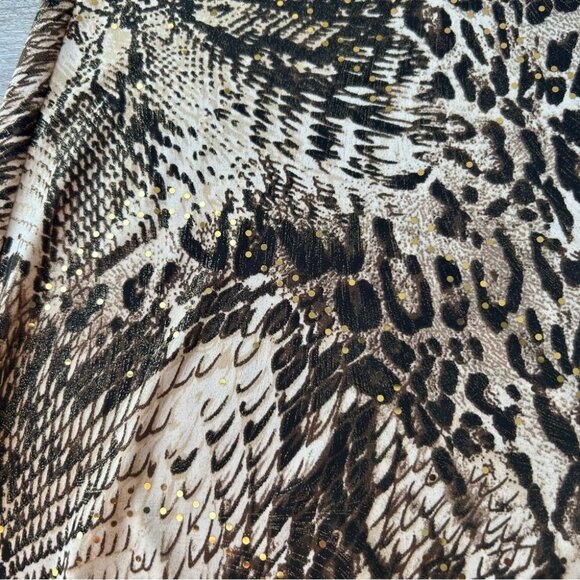 Prelude Tiger Print  Sequins Accent Jersey Sleeveless Dress - Picture 7 of 15